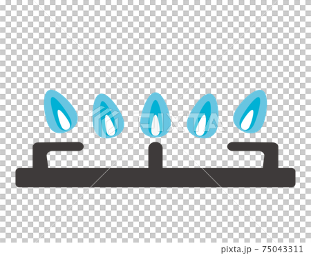 炎のベクターイラスト　ガス　火 75043311