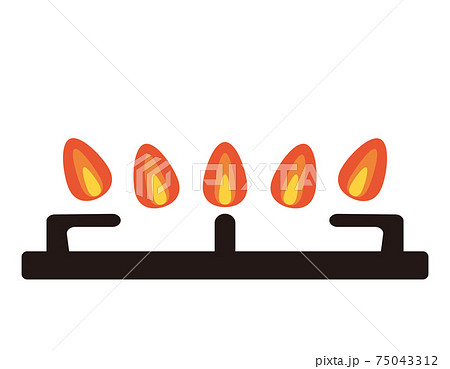 炎のベクターイラスト　ガス　火 75043312