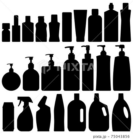 Bathroom Silhouette Set Vector. 75043856