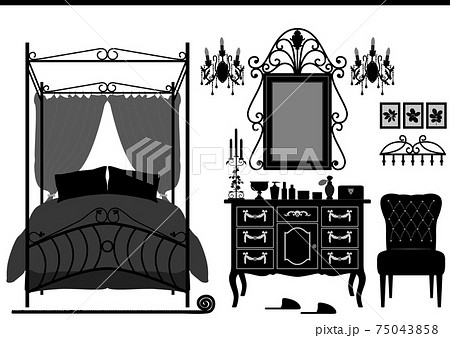 Royal Bedroom Room Old Antique Victorian Furniture.  75043858