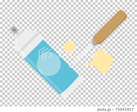 スプレー缶のガス抜き　ベクターイラスト　 75043957