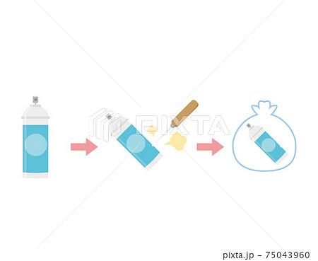 スプレー缶のガス抜き ベクターイラスト のイラスト素材