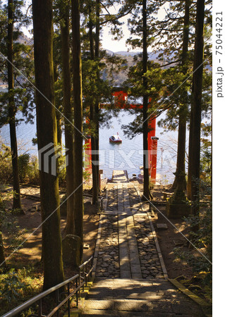 箱根神社 芦ノ湖 水中鳥居 箱根神社 芦ノ湖 水中鳥居 75044221