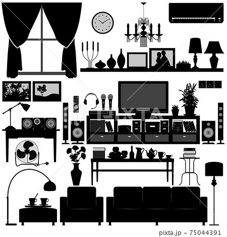 Living Room Furniture Home Interior Design.  75044391