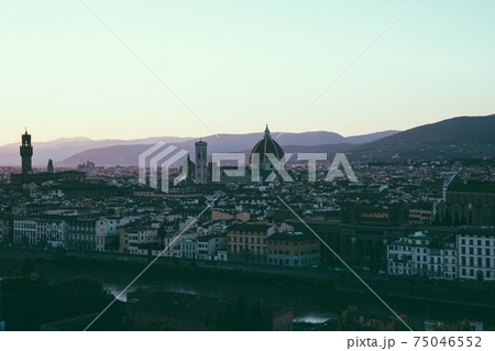 Panoramic view of Florence city from Piazzale Michelangelo Panoramic view of Florence city from Piazzale Michelangelo 75046552
