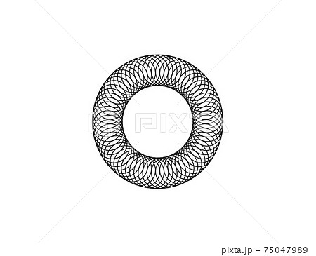 Spirograph abstract element on white background. Vector illustration. 75047989