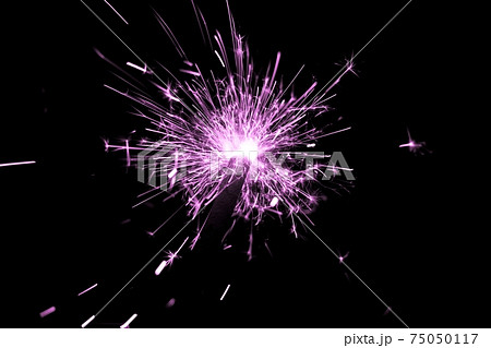 Pink sparkler countdown of spread glitter sparks 75050117