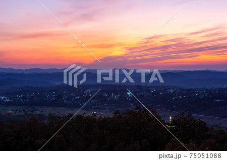 Landscape view of Khun Yuam, Mae Hong Son. Landscape view of Khun Yuam, Mae Hong Son. 75051088