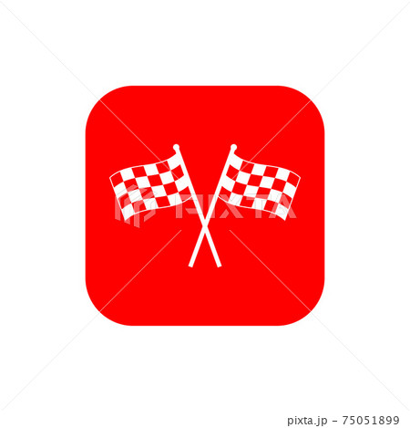 Racing flag icon. Vector illustration, flat design. Racing flag icon. Vector illustration, flat design. 75051899