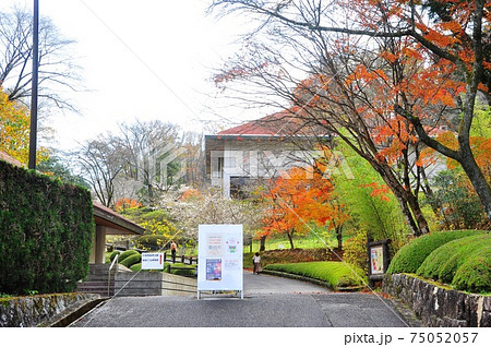 愛知県豊田市 小原和紙のふるさと入口と紅葉と四季桜 愛知県豊田市 小原和紙のふるさと入口と紅葉と四季桜 75052057