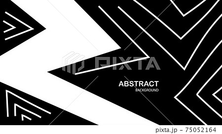 Abstract black and white with white zigzag lines on black background, vector. Abstract black and white with white zigzag lines on black background, vector. 75052164
