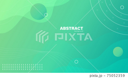 Abstract green fluid shape modern background with copy space, vector. 75052359