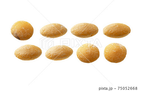 A set of yellow lentils. Isolated on a white background 75052668