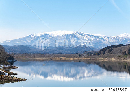 冬の蔵王山　蜃気楼 75053347