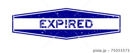 Grunge blue expired word hexagon rubber seal stamp on white background Grunge blue expired word hexagon rubber seal stamp on white background 75053573
