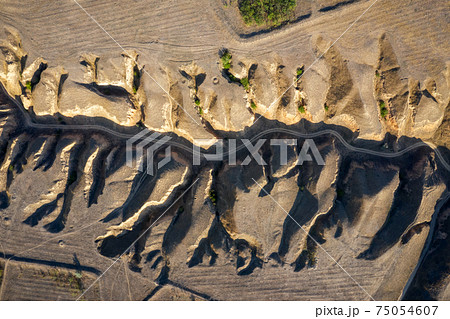 Aerial view on famous in Ukraine Kherson Grand Canyon 75054607
