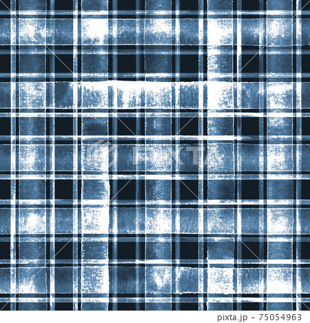 Watercolor grunge shabby chic stripe plaid seamless pattern Watercolor grunge shabby chic stripe plaid seamless pattern 75054963