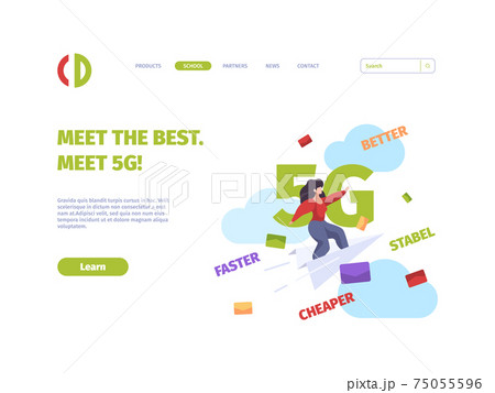 5g landing page. Future mobile technologies gsm internet high speed cellular systems garish vector business web page template 5g landing page. Future mobile technologies gsm internet high speed cellular systems garish vector business web page template 75055596