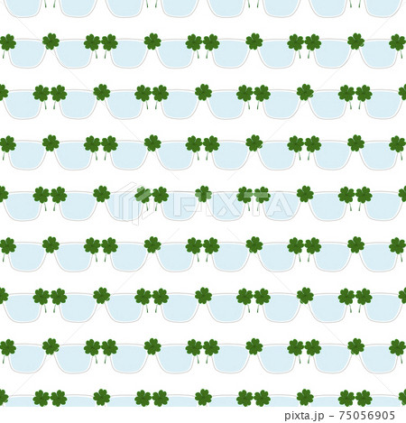 Illustration on theme Irish holiday St Patrick day, seamless eyeglasses Illustration on theme Irish holiday St Patrick day, seamless eyeglasses 75056905