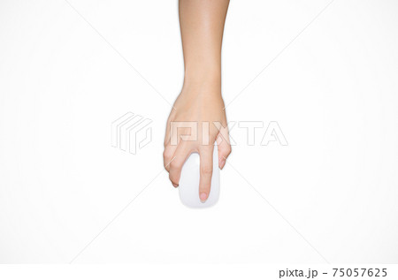 Mouse and hand isolated Mouse and hand isolated 75057625