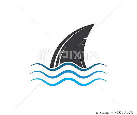 Shark Fin Icon Vector Illustrationのイラスト素材