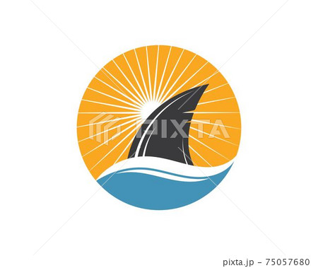 Shark Fin Icon Vector Illustrationのイラスト素材
