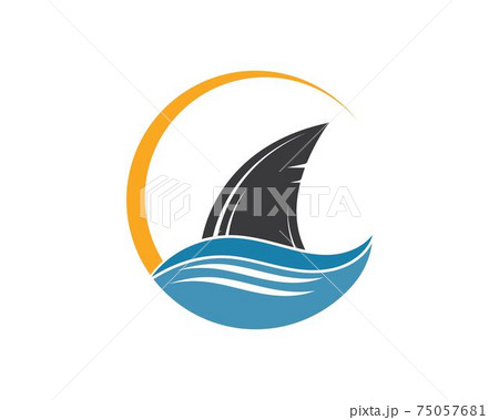 Shark Fin Icon Vector Illustrationのイラスト素材