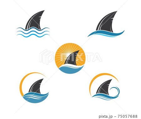 Shark Fin Icon Vector Illustrationのイラスト素材
