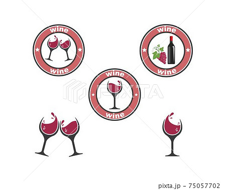 wine logo icon vector illustration design 75057702