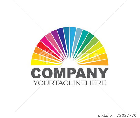 rainbow logo icon vector template 75057770