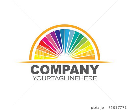 rainbow logo icon vector template 75057771