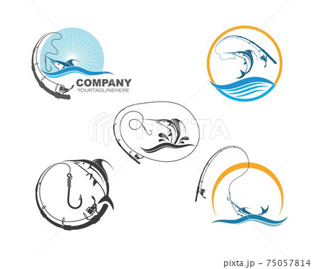 fishing logo icon badge vector illustration 75057814