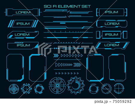 Techno cyber ux elements 75059292