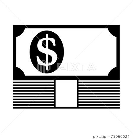 Banknote On Top Of Money Stack Iconのイラスト素材