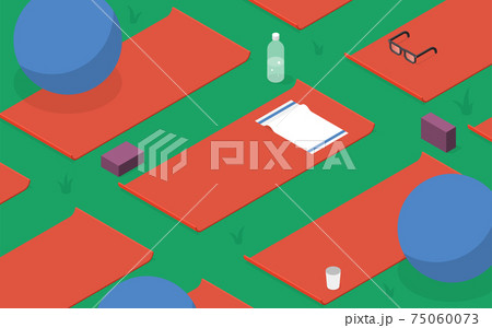 Outdoor Workout Isometric Illustration 75060073