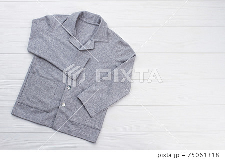 Gray shirt on white background 75061318