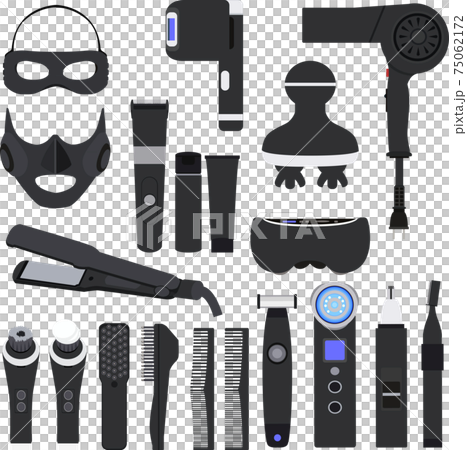 美容家電のアイコンイラストセット素材　ベクター 75062172