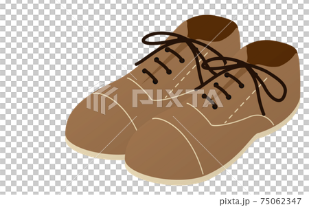 Illustration of brown leather shoes Illustration of brown leather shoes 75062347