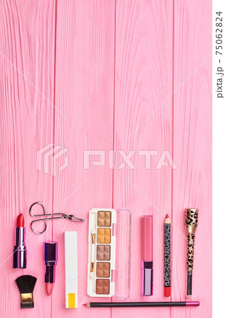 Cosmetics make up artist objects. Cosmetics make up artist objects. 75062824