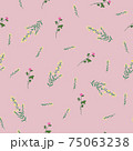 Wild flower clover and gorse seamless pattern 75063238