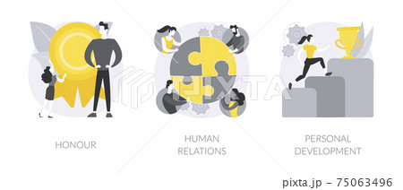 Social abilities abstract concept vector illustrations. 75063496