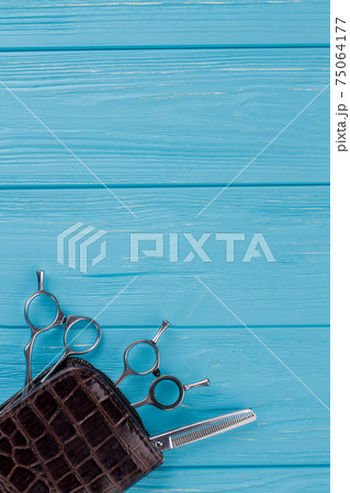Stylish professional barber scissors. 75064177