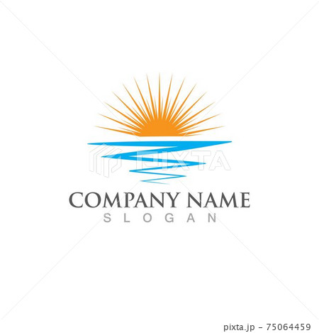 Sunrise Vector illustration Icon logo Sunrise Vector illustration Icon logo 75064459