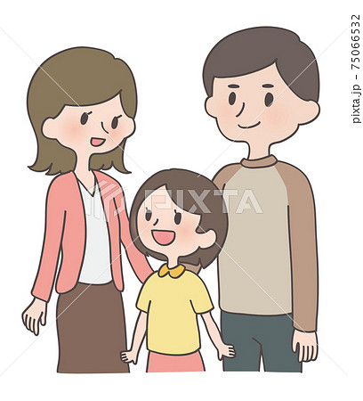 家族 親子のイラストのイラスト素材