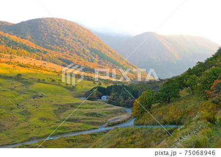 晩秋の湯布院 75068946