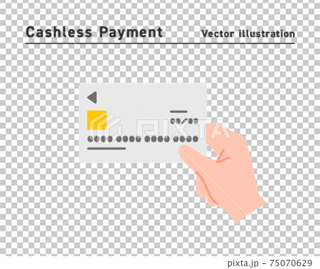 クレジットカードで決済をするイラスト 75070629