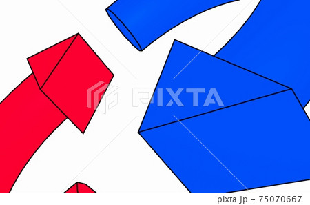 アップした赤と青のループ矢印【黒淵アリ】 75070667