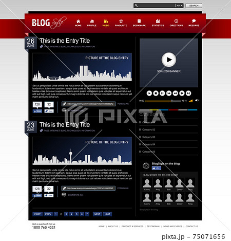 Web Design Website Element Template Button. Web Design Website Element Template Button. 75071656