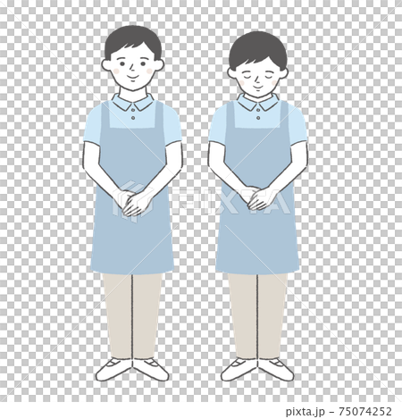 鞠躬的護理助手/保育老師男 75074252