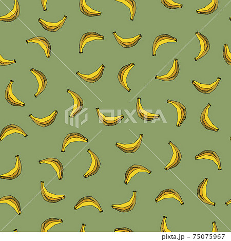 トロピカルなバナナ シームレスなパターン テキスタイル 壁紙 包装紙のデザイン のイラスト素材